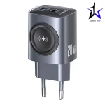 شارژر دیواری تایپ‌سی 20 وات و یو‌اس‌بی 18 وات و شارژر اپل‌واچ یوسامز CC293 T67
