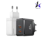 شارژر دیواری یوسمز مدل US-CC172 توان ۴۰ وات با ۲ پورت Type-C - Image 2