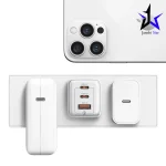 شارژر دیواری یوسمز مدل US-CC180 ظرفیت ۶۵ وات سه پورت - Image 3