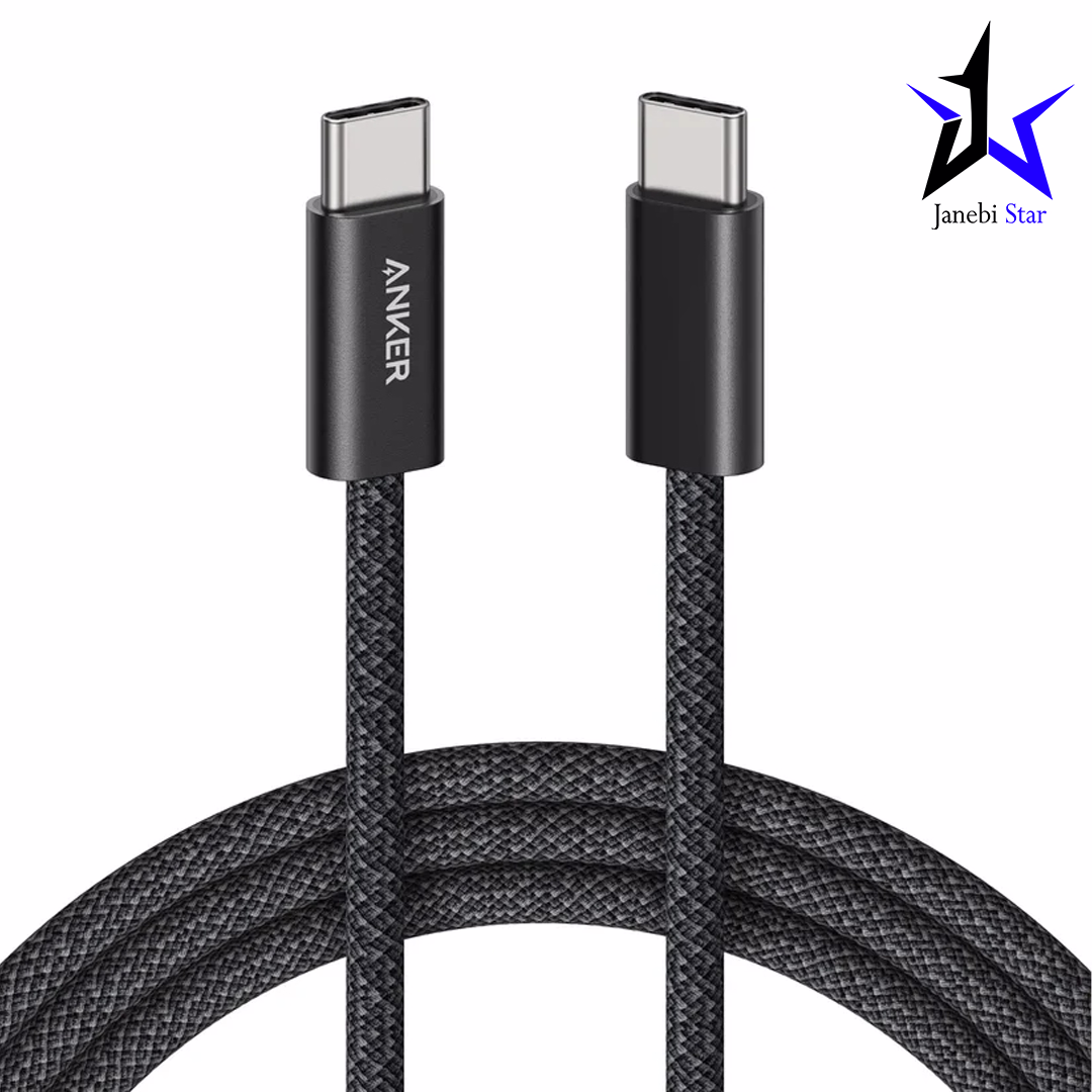 کابل USB-C به USB-C انکر مدل Anker Zolo Braided USB-C to USB-C Cable 240W طول 1.8 متر کابل USB-C به USB-C انکر مدل Anker Zolo Braided USB-C to USB-C Cable 240W طول 1.8 متر